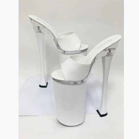 New Nightclub Western Platform Slippers 10 Inch 26cm Ultra High Heel Pole Dance Runway Model Show Exotic Women Stiletto Heels