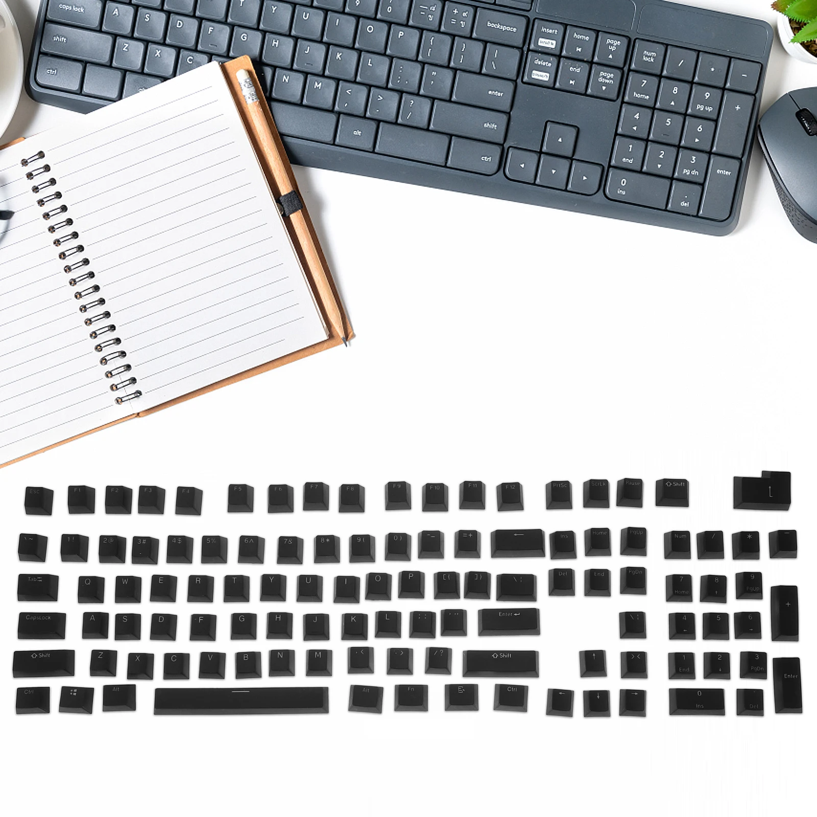 

1Set Mechanical Keyboard Keycaps Portable Pbt Material Easy Install Key Caps for Gaming Keyboard Enthusiasts Key Caps