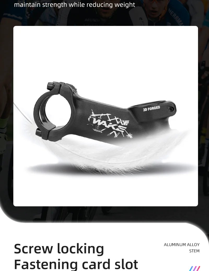 WAKE Fahrradvorbau 25 ° 35 ° Fahrradlenkervorbau 60/70/80/90/100/110/120mm MTB Rennrad Power 31.8mm Lenkertisch – Detail 6