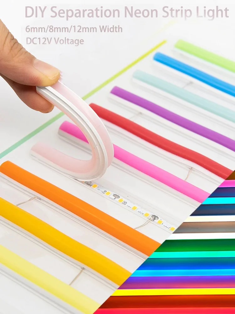 Sample Book DIY Neon Demo Separate Silicone Neon Strip 6mm S Bendable Newly Flexible Led Tape LED Neon Sign Waterproof IP67