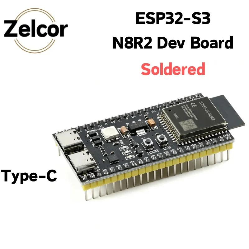 5PCS ESP32 S3 N16R8 N8R8 N8R2 Development Boards with Expansion Adapter Kit 2.4G Wifi BT Module ESP32-S3 N8R2 N16R8 44Pin Type-C