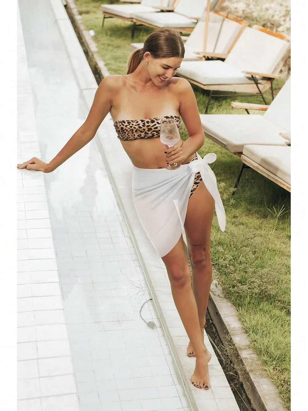 

Women Sheer Chiffon Sarong Beach Cover Up Wrap Skirt Bikini Cover