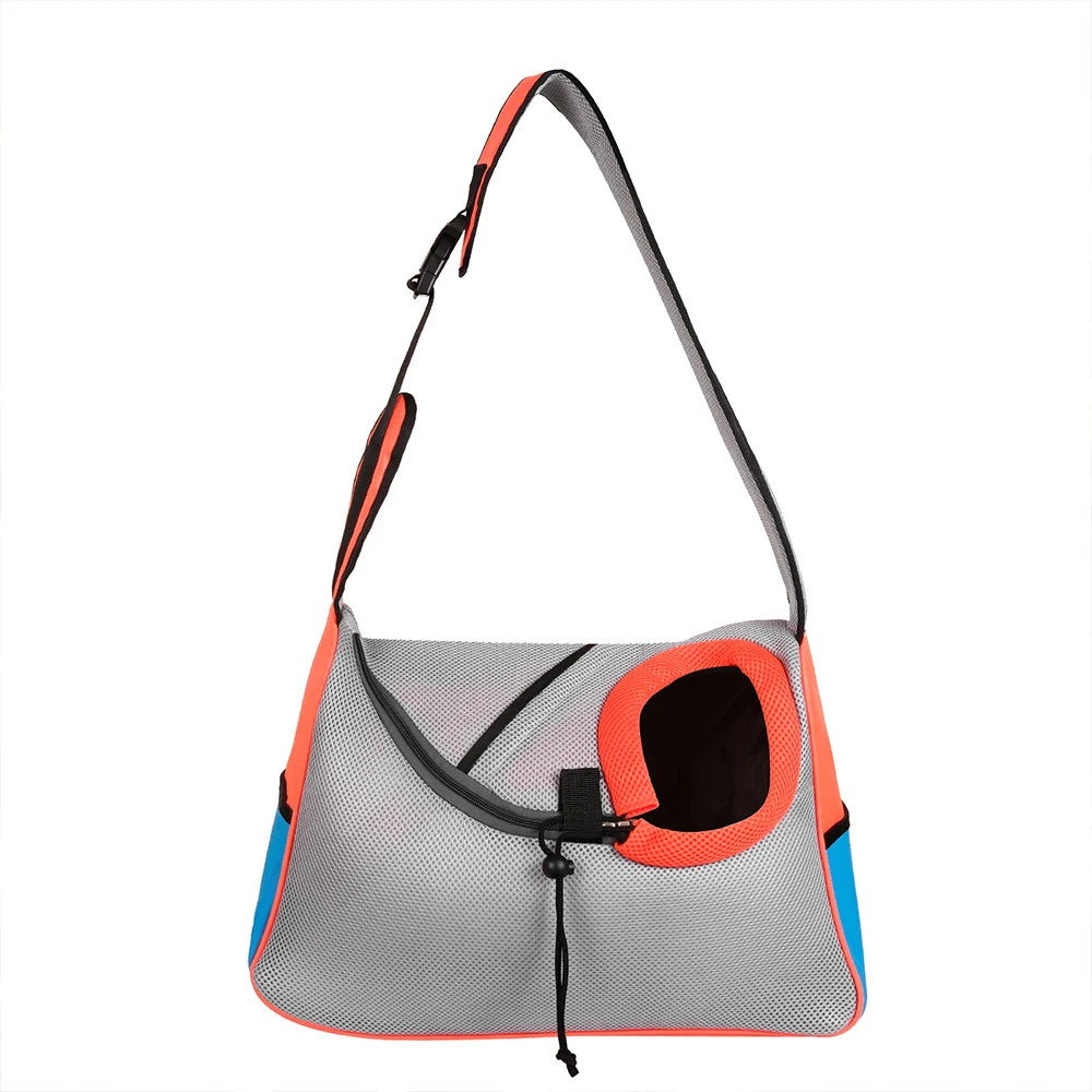 Verstellbare Hundetragetasche, tragbar, einzelne Schulter, Hundetragetasche, Rucksack, atmungsaktives Netz, für Katzen und Hunde, Reisetasche