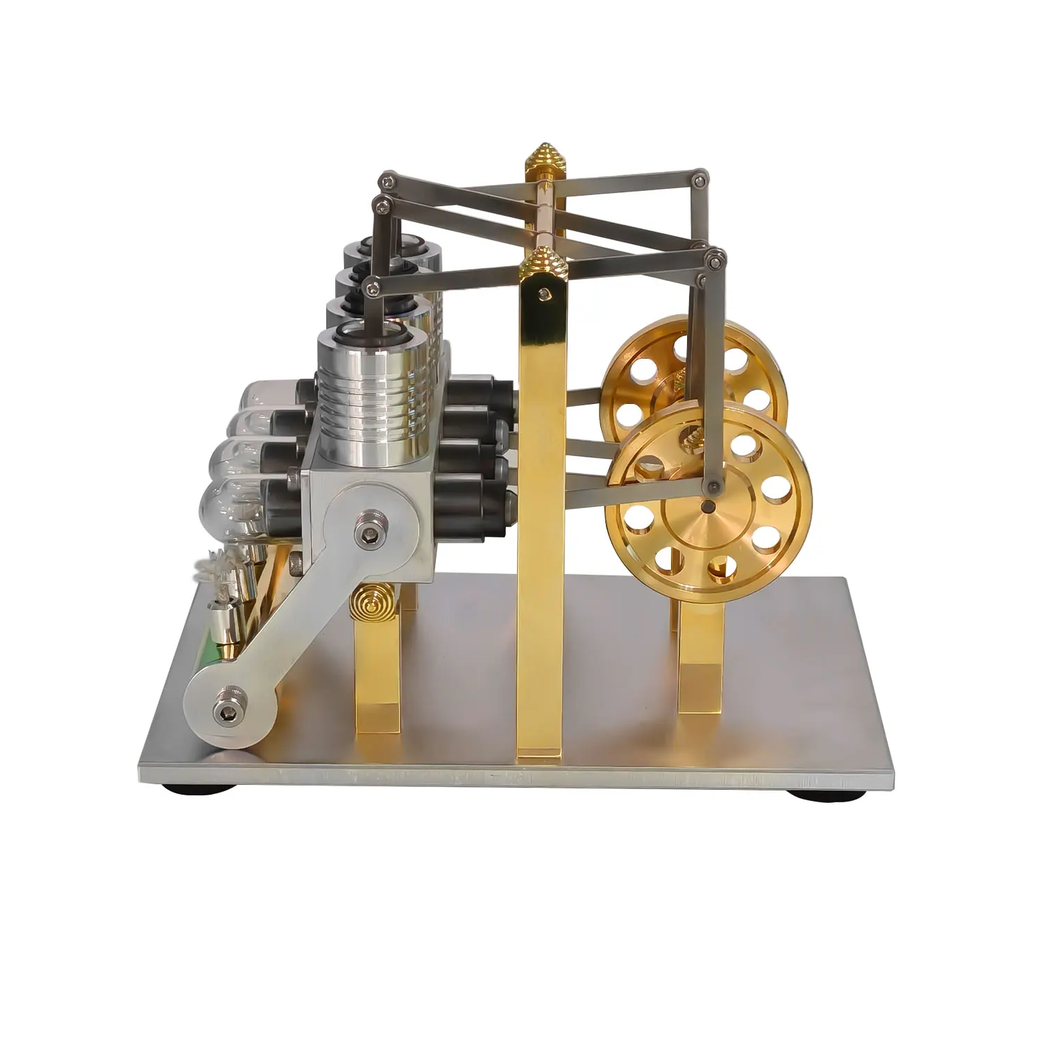 

Stirling Eight Cylinder Engine Model Metal Mini Engine Model Generator Alpha Birthday Gift Scientific Physics Experiment Toys