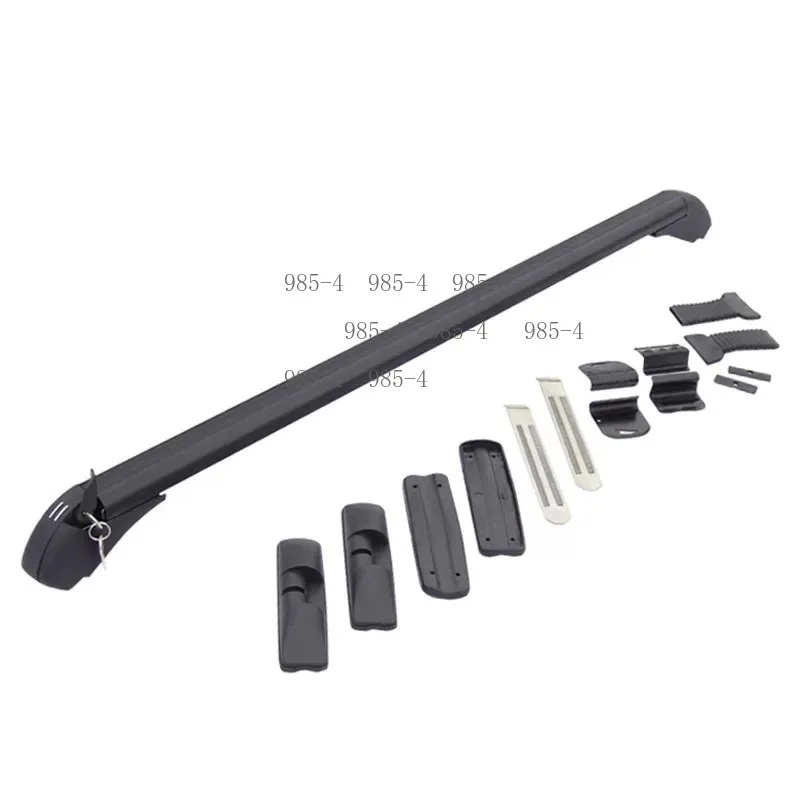 Black Aluminum Universal 1 Pair Car Roof Mounting Rail Bar Top Horizontal Frame Luggage Carrier With Lock
