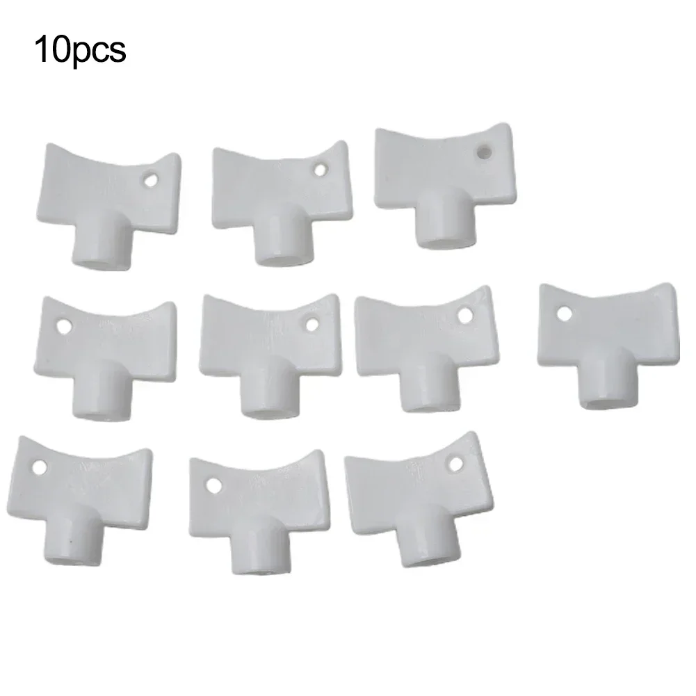 Plumbing Bleeder Radiator Wrench Radiator Wrench Plastic 10pcs White For Exhaust And Heat Sink Practical Brand New