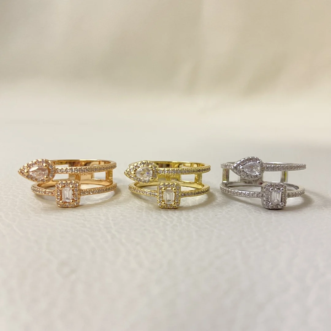 

Французские романтические кольца из стерлингового серебра 925 пробы с каплями воды для женщин. Изысканное обручальное кольцо, аксессуары для обручальных украшений