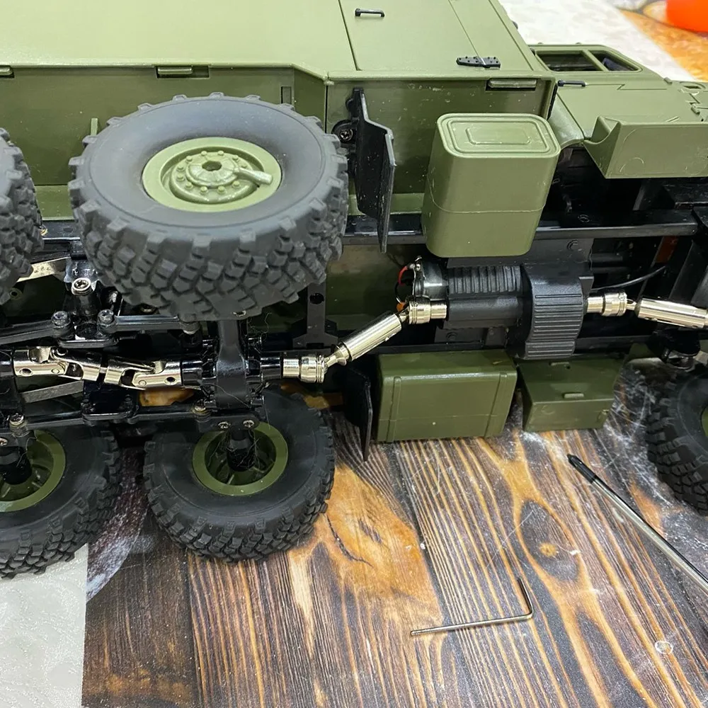 3 uds eje de transmisión de Metal CVD para B16 B36 Q60 Q63 Q64 MN77 FY004 6WD 6X6 1/16 RC piezas de mejora de coche