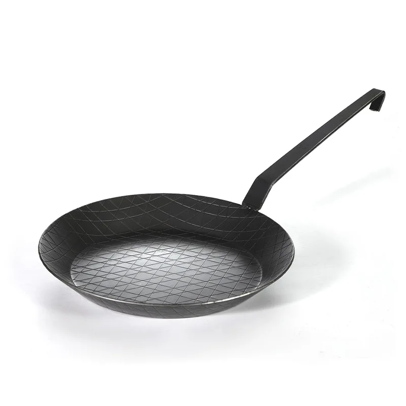 

Pre-Seasoned Carbon Steel Skillet 11" Frying Pan Use in the Oven, on the Stove, Camping Cookware Cast Iron Lightweight Chef Pot