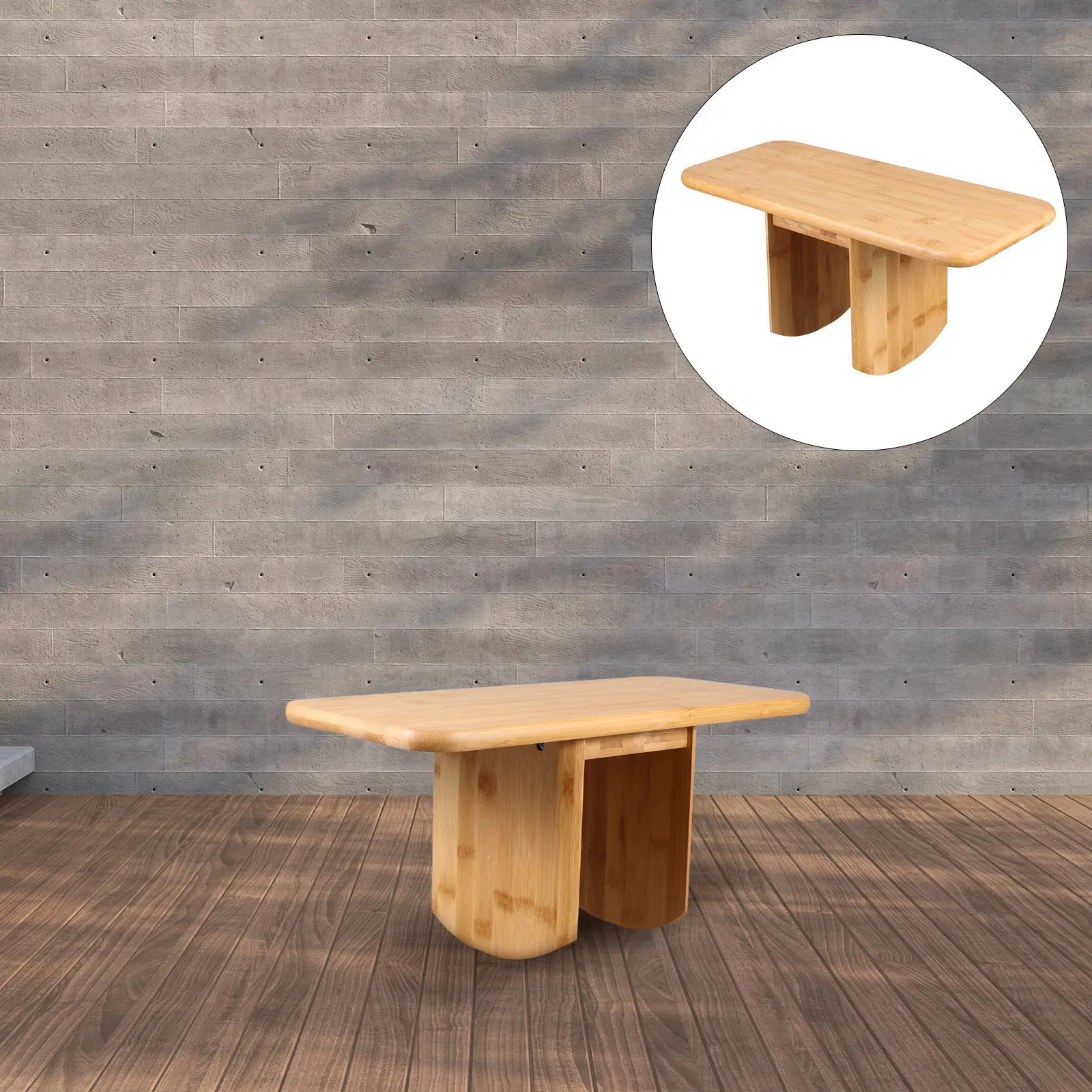 

Bamboo Multifunctional Stool Compact Portable Seat for Prayer Office Bench Chair Stool