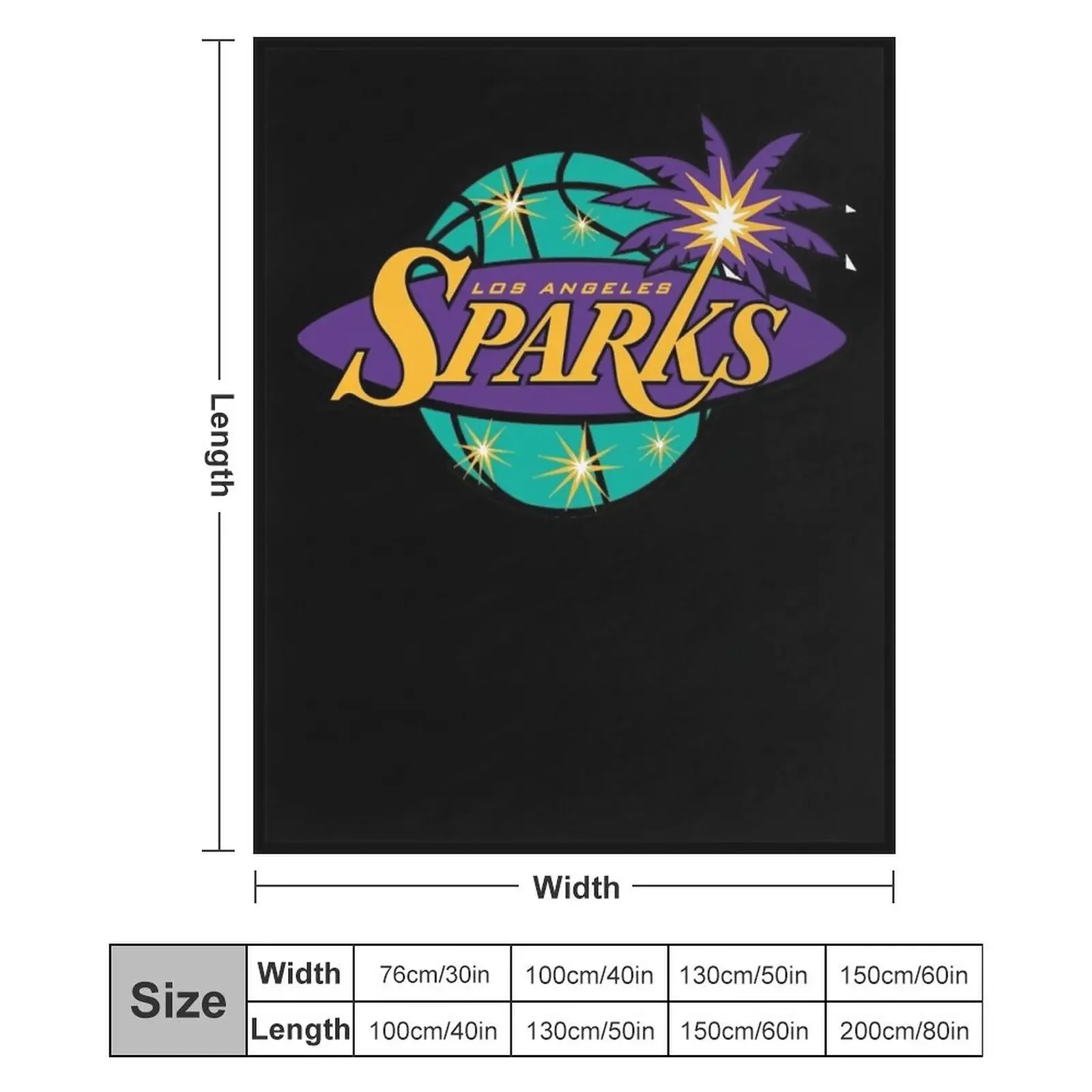 Music Retro Los Angeles SparksFitted Scoop Christmas Throw Blanket Softest Sofa Throw Beach for sofa Blankets