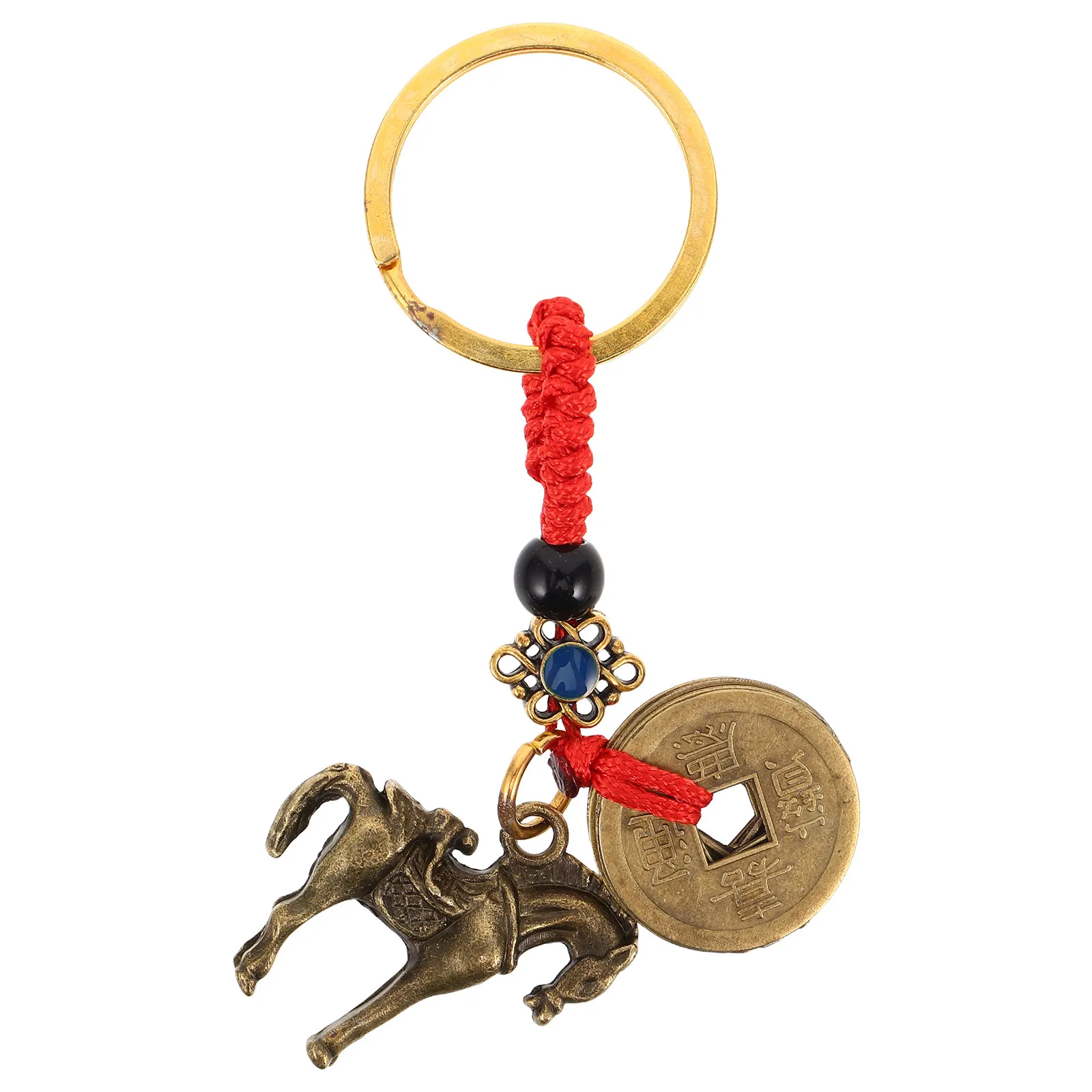 Feng Shui Wealth Pendant For Rearview Mirror Hanging Commute Brass Car Horse Charm Chinese Zodiac Accessories Good