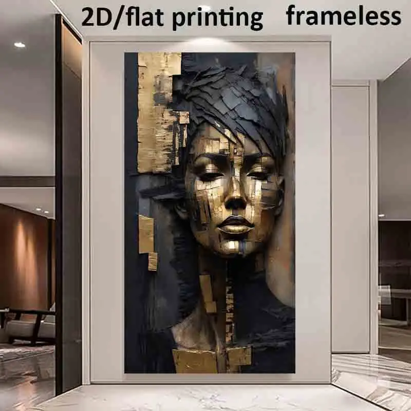 

2D/Flat 1pc Extra Large Abstract Portrait Canvas Wall Art, Unframed Modern Wall Art Prints for Living Room and Office Decoration