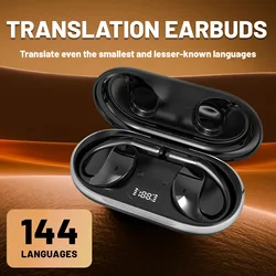 AI Translation Earphones 99% High Accuracy Simultaneous Interpretation Wireless Bluetooth Headphones For Travel Shopping Meeting