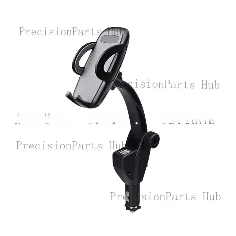 12-24V Universal Car Phone Navigation Cigarette Lighter Special Stand Dual USB Charging Port Magnetic Clip Rotation