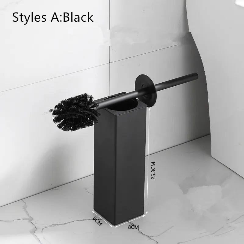 Creative Metal Bathroom Toilet Brush Holder Accessories Black Toilet Brush Wall Mounted WC Cleaner Brush