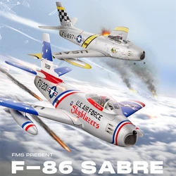 FMS RC Airplane Plane 80mm F86 F-86 Sabre Ducted Fan EDF Jet Sports 6S 6CH With Flaps Retract EPO PNP Model Hobby Aircraft