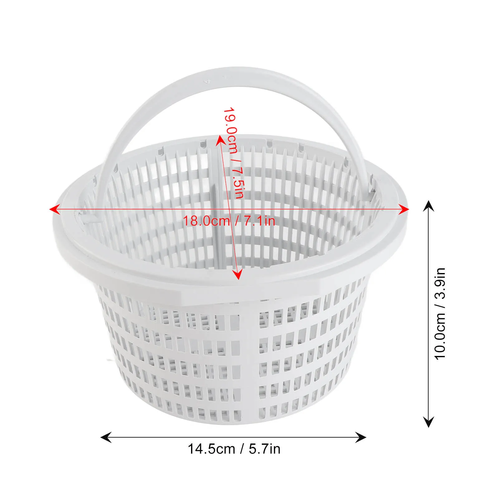 Vielseitiger Ersatz-Pool-Skimmer-Korb, effektive Reinigung, langlebiger Pool-Reinigungsaufsatz, entfernt leicht Schmutz