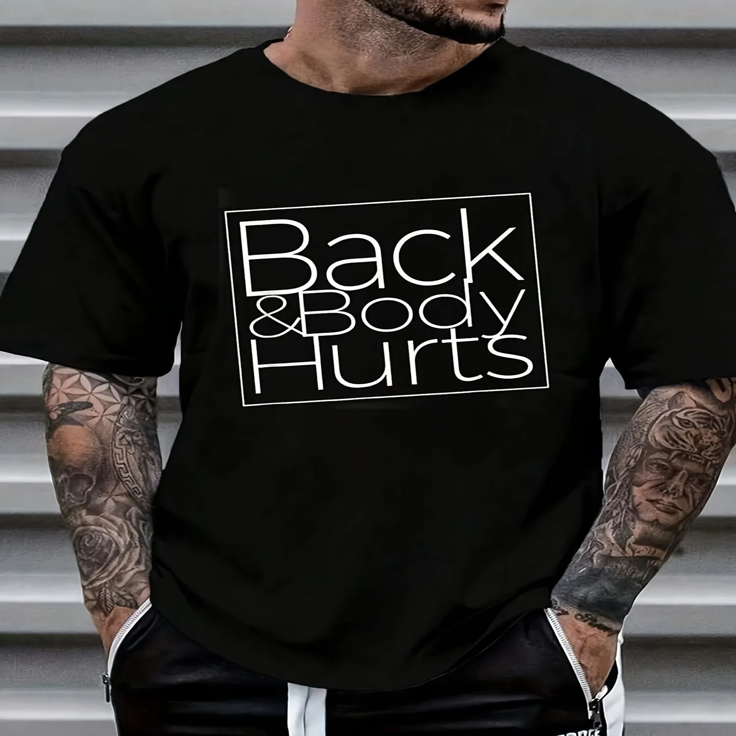 Back And Body Hurts Cool And Funny Workout Top TShirt Unisex's Men's Graphic Tee Causal Tops Fashion Tshirt Happy Mother Day Shirt for Mom Best Mom Ever Graphic Tee Gift, PLUS SIZE Unisex tshirt, Graphic tshirt
