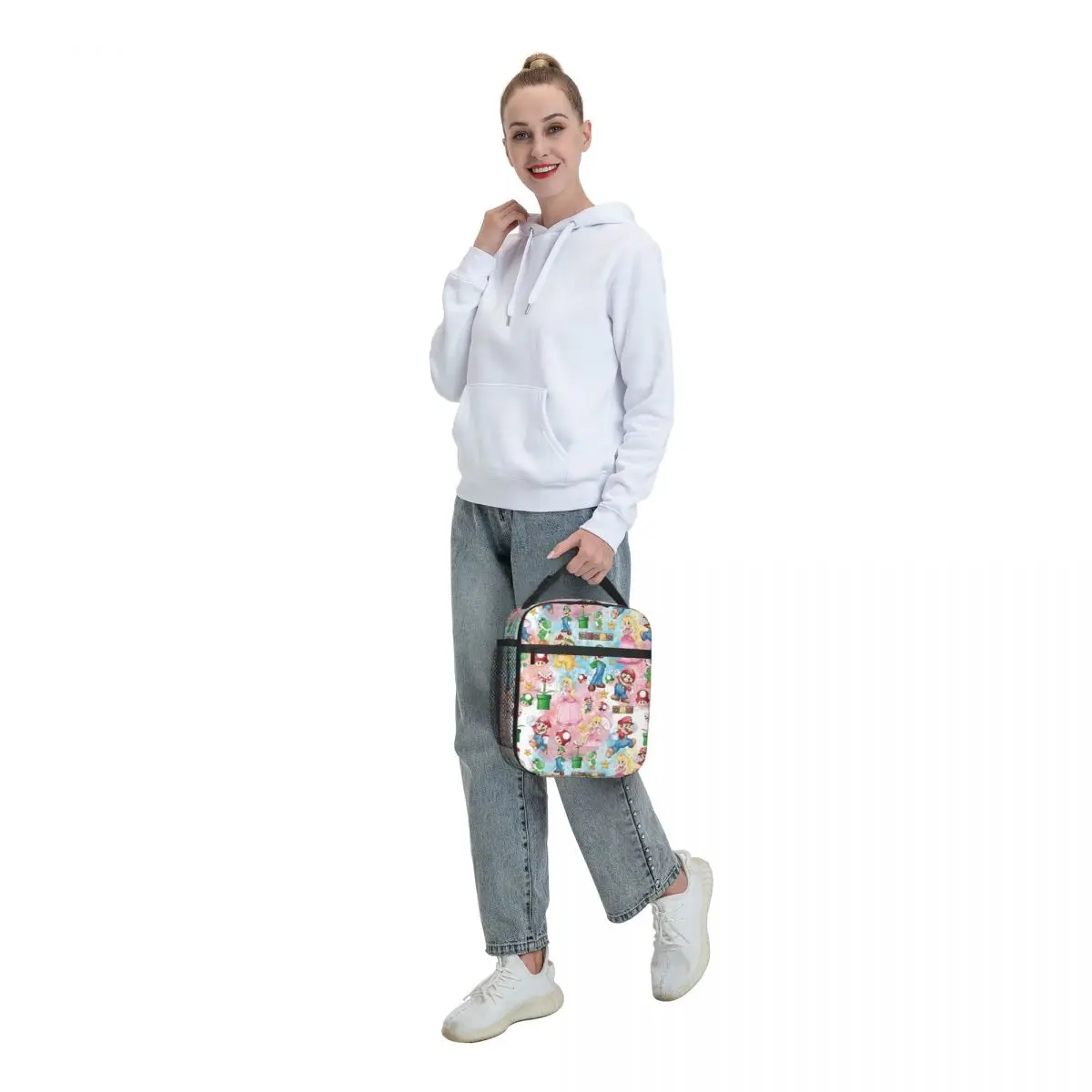 Custom M-Marioes Video Game Brothers And Friends Lunch Bag Women Thermal Cooler Insulated Lunch Boxes for Adult Office view 6