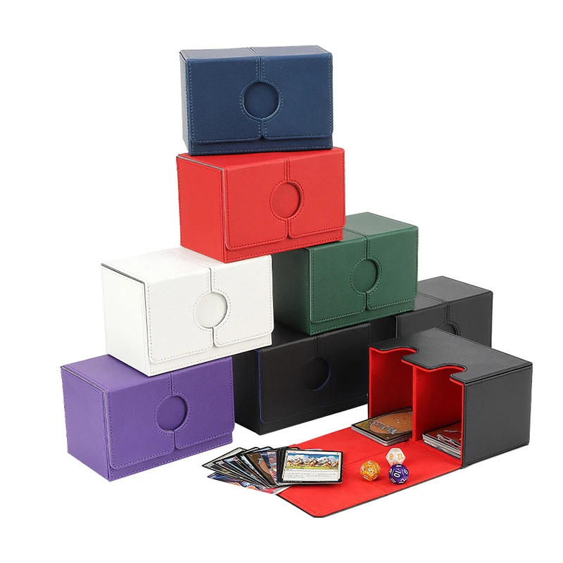 

Cards Sleeved Card Storage Box Card Case Magnetic Card Storage Box Trading Cards Top Side-Loading Deck Case Display Cards Case