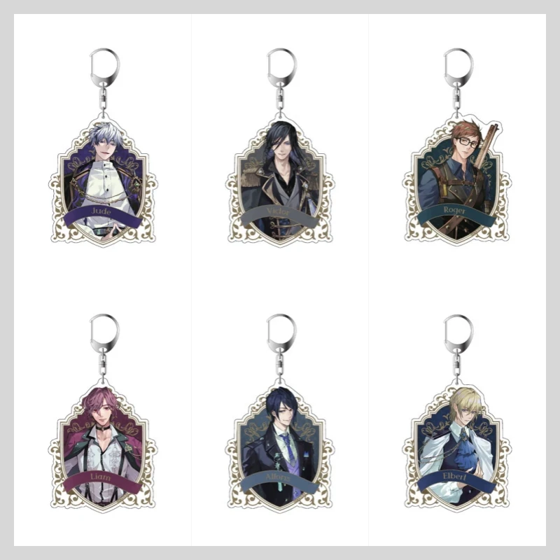 Otome Game Ikemen Villains Acrylic Pendant Keychains Holder Accessories Car Key Chain Key Ring Phone Bag Hanging Jewelry Gifts