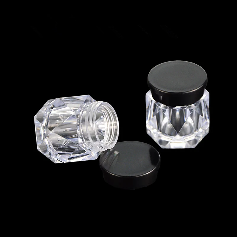 1000pcs 5g Empty Plastic Jar Pots Transparent Sample Bottles Eyeshadow Cream Lip Balm Container Portable Makeup Jar