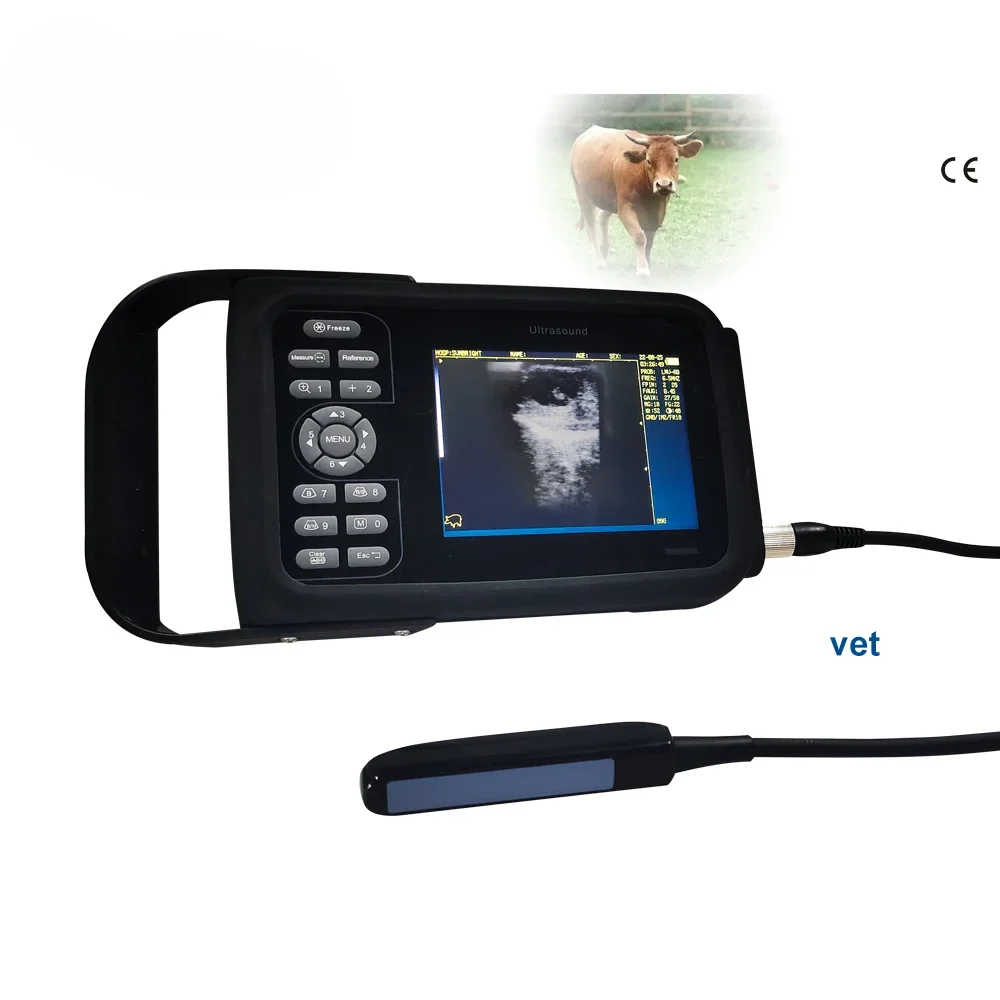 

portable mini ultrasound Veterinary Vet Rectal Linear probe ultrasound for farm cattle use