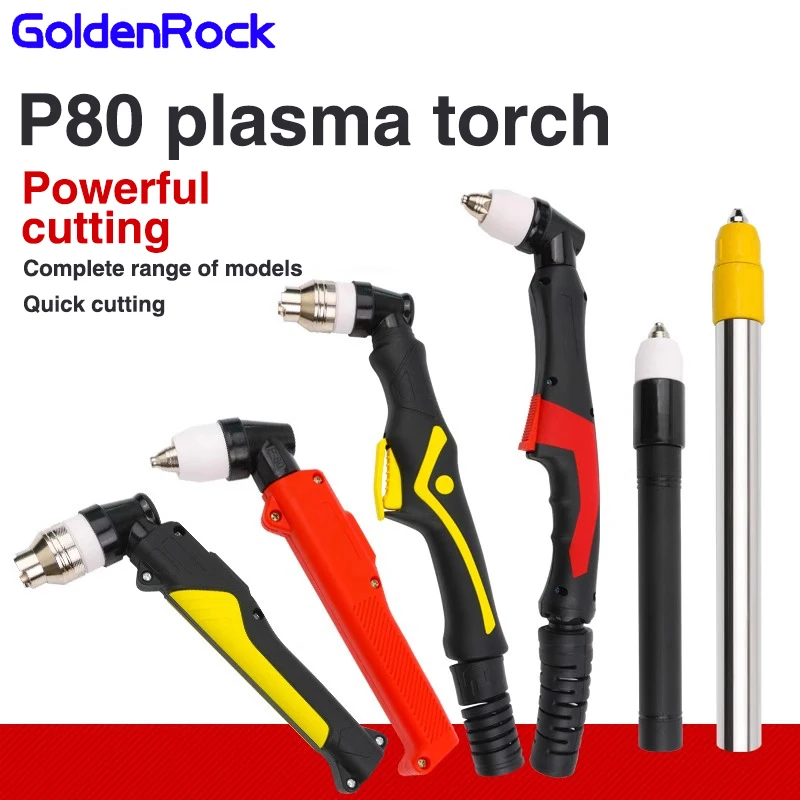 Straight P-80 P80 Hf Pilot Arc Cnc Auto Plasma Cutting Torch Head For Cutter Lgk-80 Lgk-100 Plasma Machine Heads Gun Body