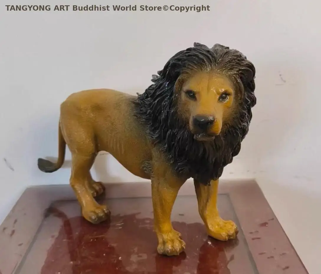 TOP art bronze sculpture HOME office room Decorative ART African Forest Dominato lucky Copper Lion Tiger Leopard cheetah