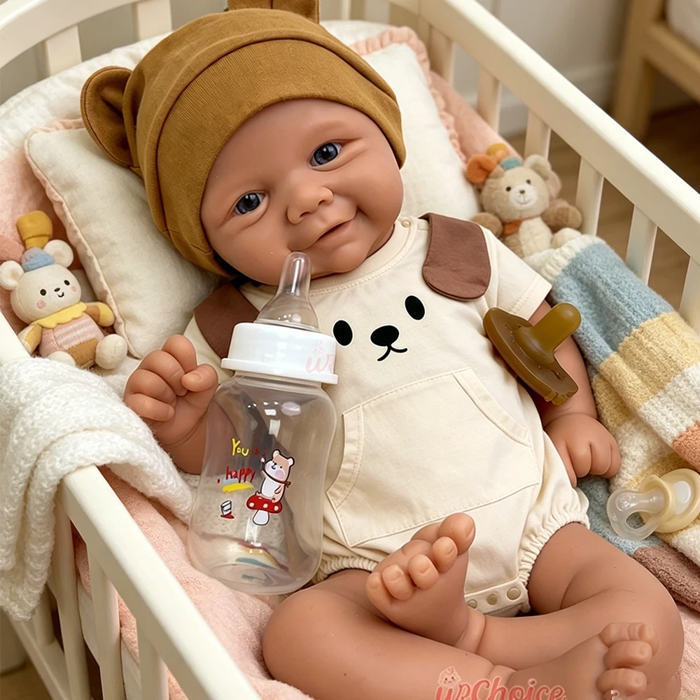 17inch Vivienne Full Solid Silicone Reborn Baby Unpainted DIY Toy Anatomically Correct Newborn Doll for Artist Collector