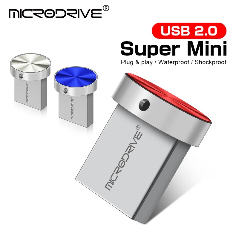 Mini unidad Flash USB de Metal, disco de memoria portátil de alta velocidad, 64GB, 16GB, 8GB, 4GB, 128GB, 32GB