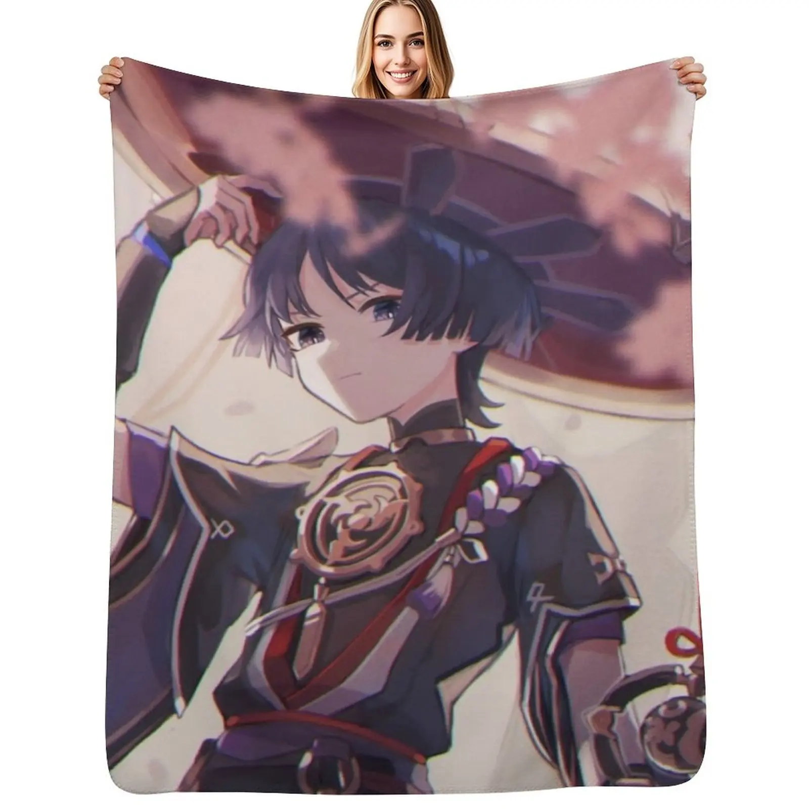 

genshin scaramouche #2 Throw Blanket Cozy Napping Blanket Gift for Mom Dad