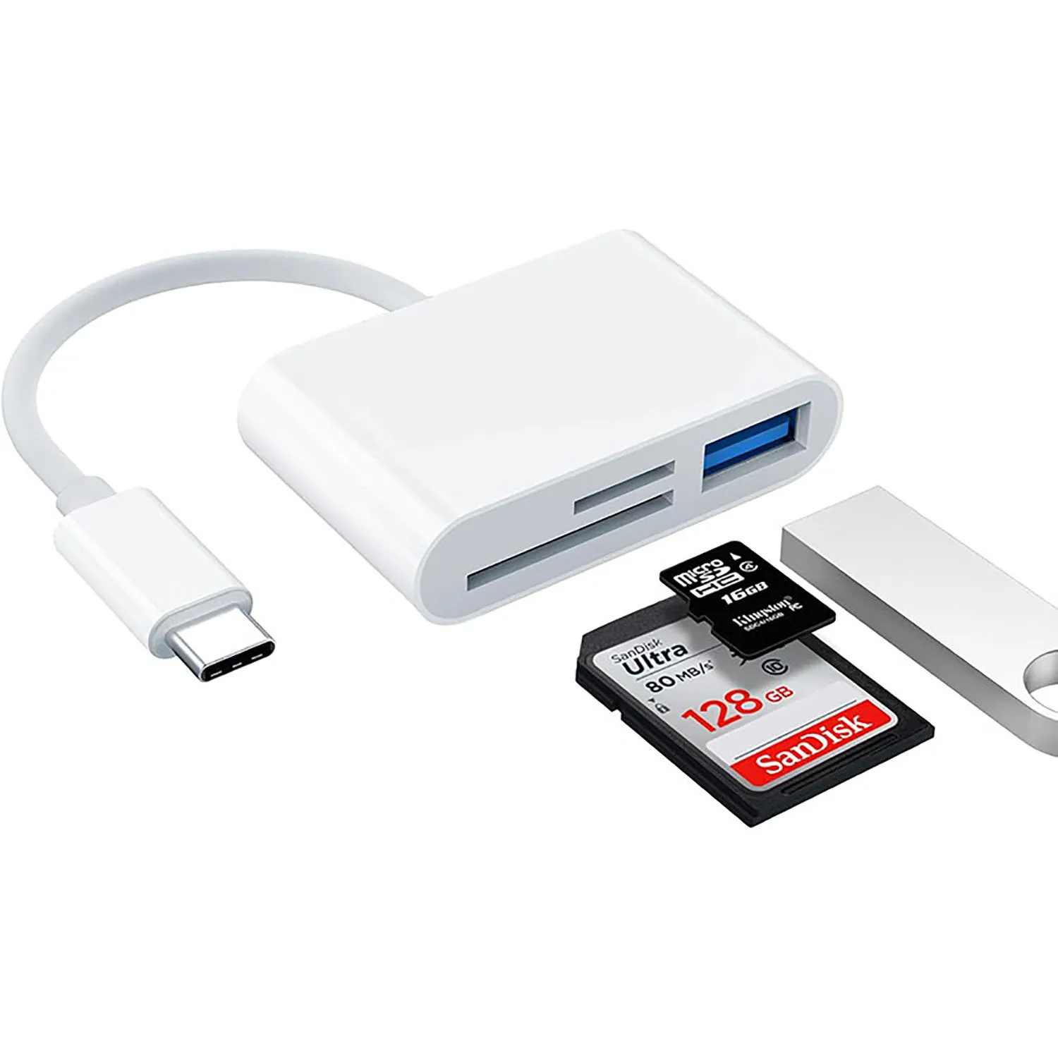 USB C SD Card Reader Adapter,Type C Micro SD TF Card Reader Adapter, 3 in 1 USB C to USB Camera Memory Card Reader Adapter