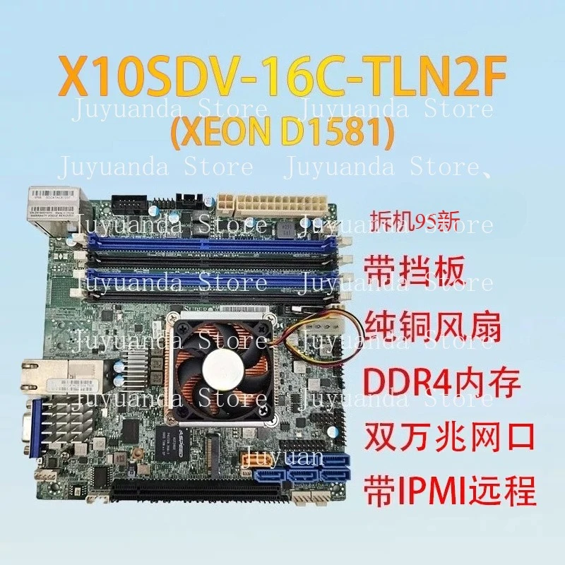 

For Main Board NAS/ITX Server D1521 Dual 10 Gigabit Port X10SDV-4C-TLN2F Not Brand New