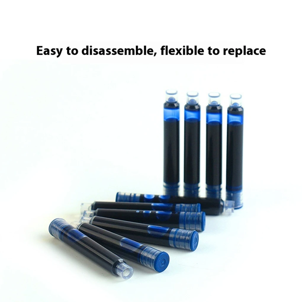 

20 шт., многоразовые чернильные ручки, набор картриджей с синими чернилами для картриджей для перьевых ручек, сменные картриджи для перьевых ручек, школьные и офисные принадлежности