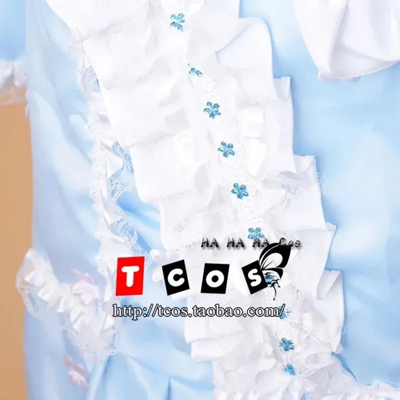 Touhou Project Saigyouji Yuyuko Anime Costume Cosplay Halloween Party Costume Cosplay Set completo Uomini e donne Parrucca Ventole Calzino Puntelli