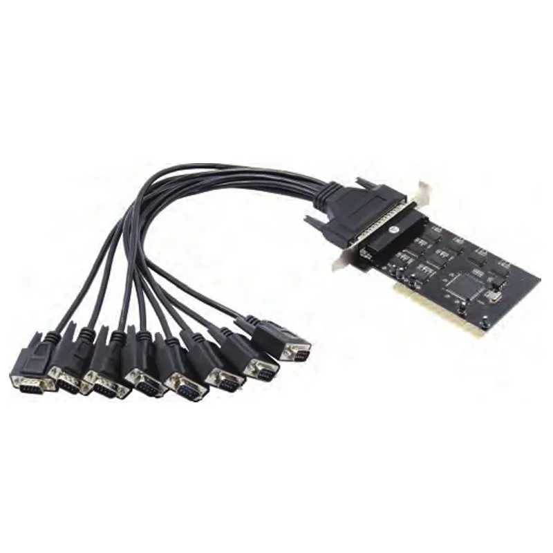 

PCI до 8 портов DB9 RS232 Последовательная карта 8 портов PCI RS232 COM DB9 Многопоследовательная плата контроллера SB16C1058 Чипсет rs-232 к pci