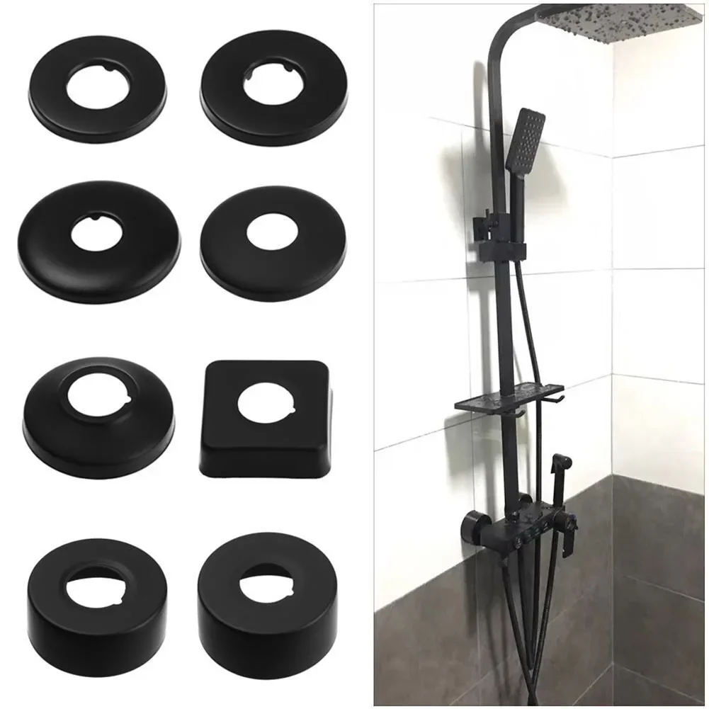 

Stainless Steel Decorative Pipe Cover Wall Plate For Water Gas Heating Drain Pipe Hole Concealer Kitchen Bathroom Sink Toilet