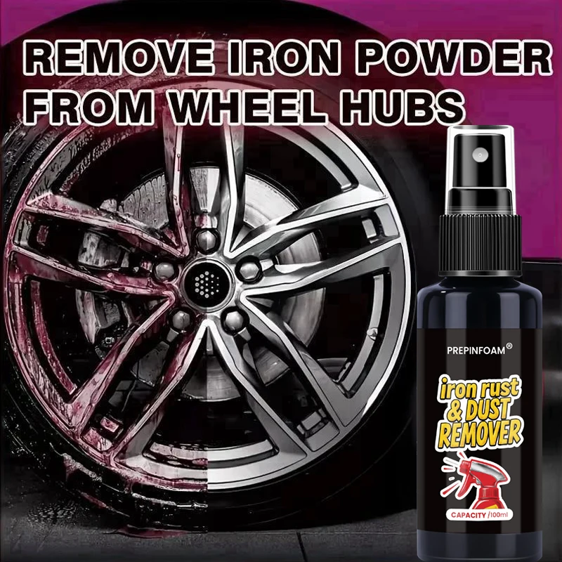 Car Paint & Wheel Iron Particles Powder Cleaning Super Rust Dust Remover Agent Metal Surface Defender Auto Rim Clean Spray P31
