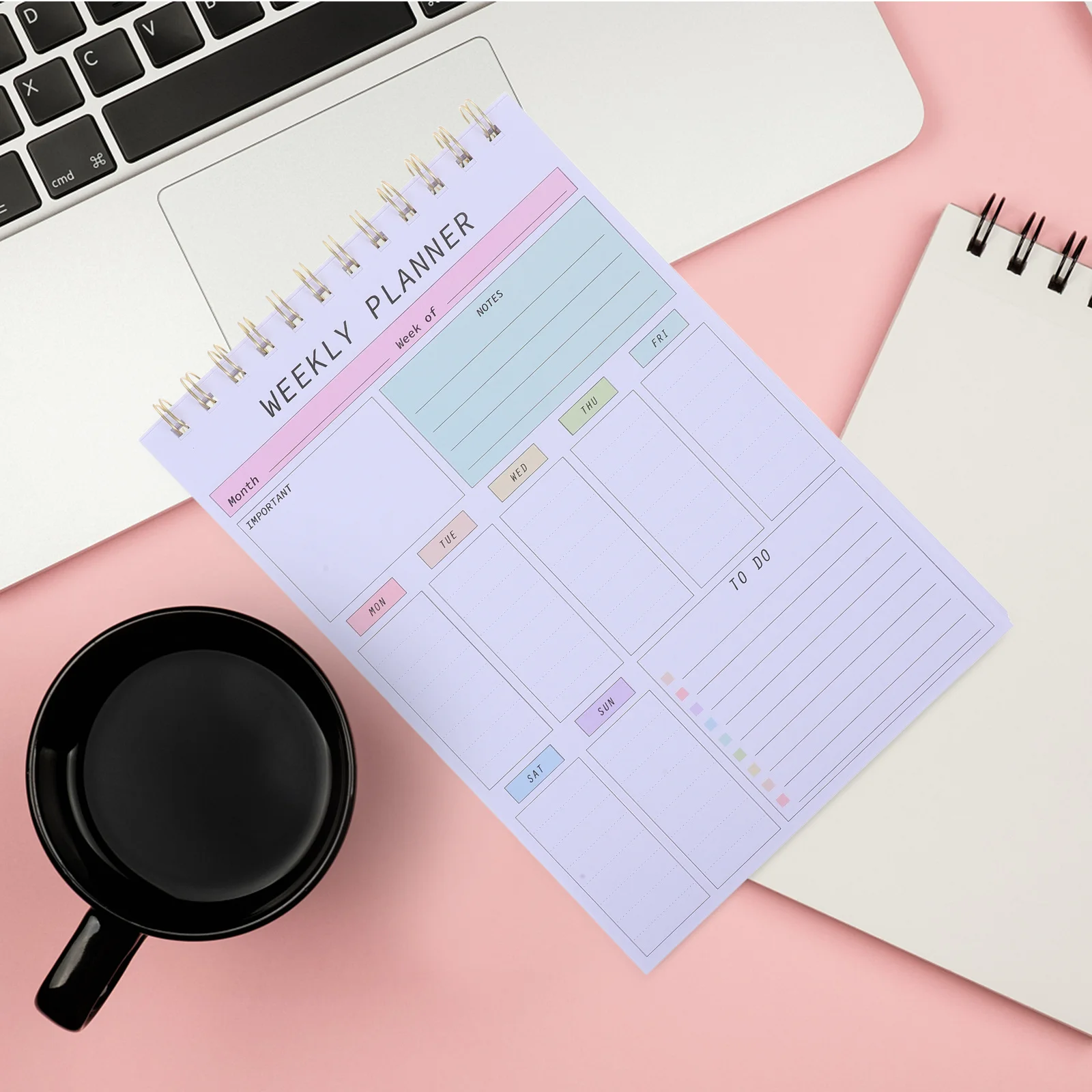 

Weekly Planner Notepad 50 Sheets Efficient Daily Task Tracking Portable Desk Pad For School Office Home Minimalist Design Smooth