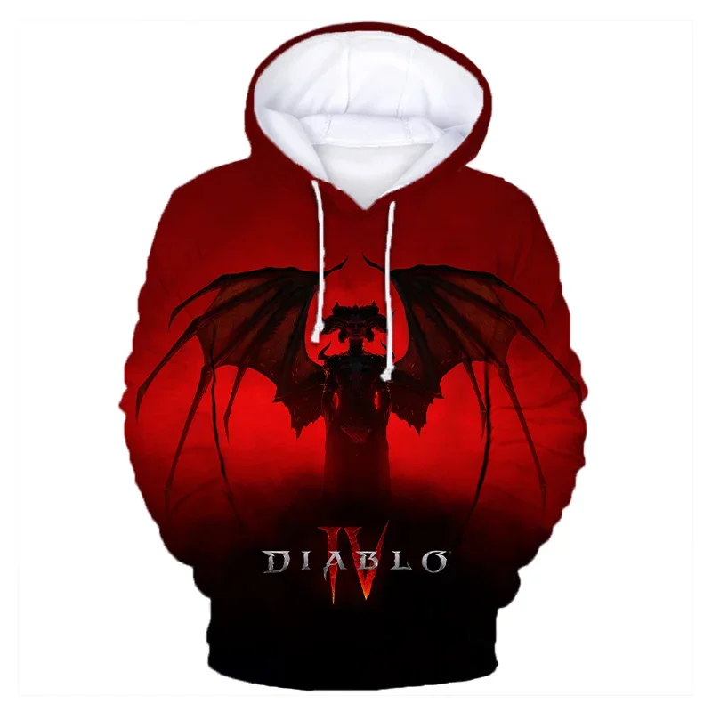 Newest Diablo 4 Hoodies Game 3D Print Streetwear Men Women Casual Fashion Sweatshirts Oversized Hoodie Kids Tracksuits Clothing