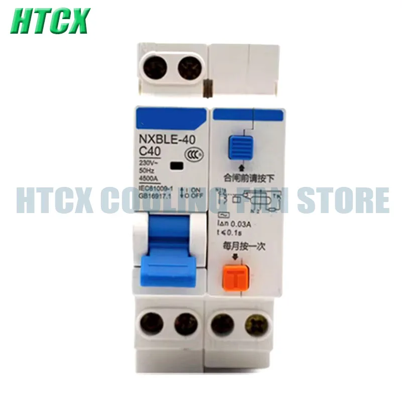 NXBLE-40 1P+N 10A 16A 20A 25A 32A 40A Leakage Protection Circuit Breaker