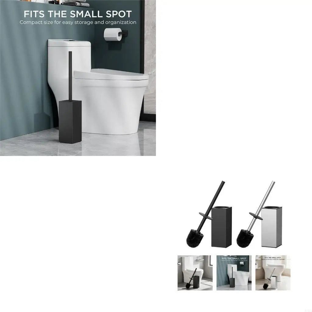 

Soft Bristles Toilet Cleaning Brush Stainless Steel Toilet Bowl Brush with Holder
