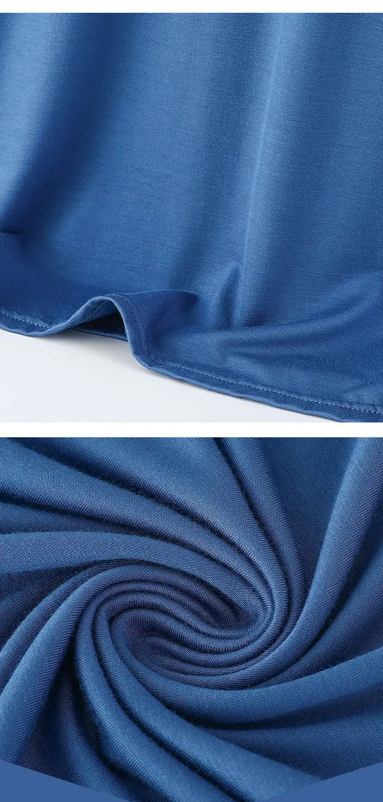 Modal Herren Kurzarm T-Shirt Frühling Solide Sportbekleidung Übergroße Loose Fit Halbarm Sweatshirt Grau Pyjama Homewear – Detail 7