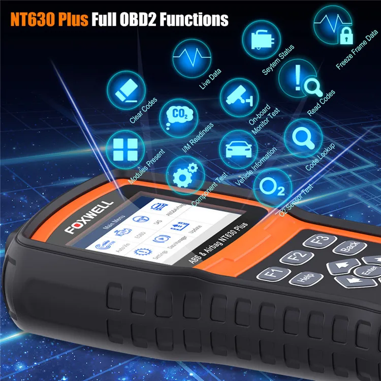 Foxwell NT630 Plus Professional Mluti-languages Car Diagnostic Scanner Tool Airbag & ABS Brake Bleed Code Reader Engine Analyzer