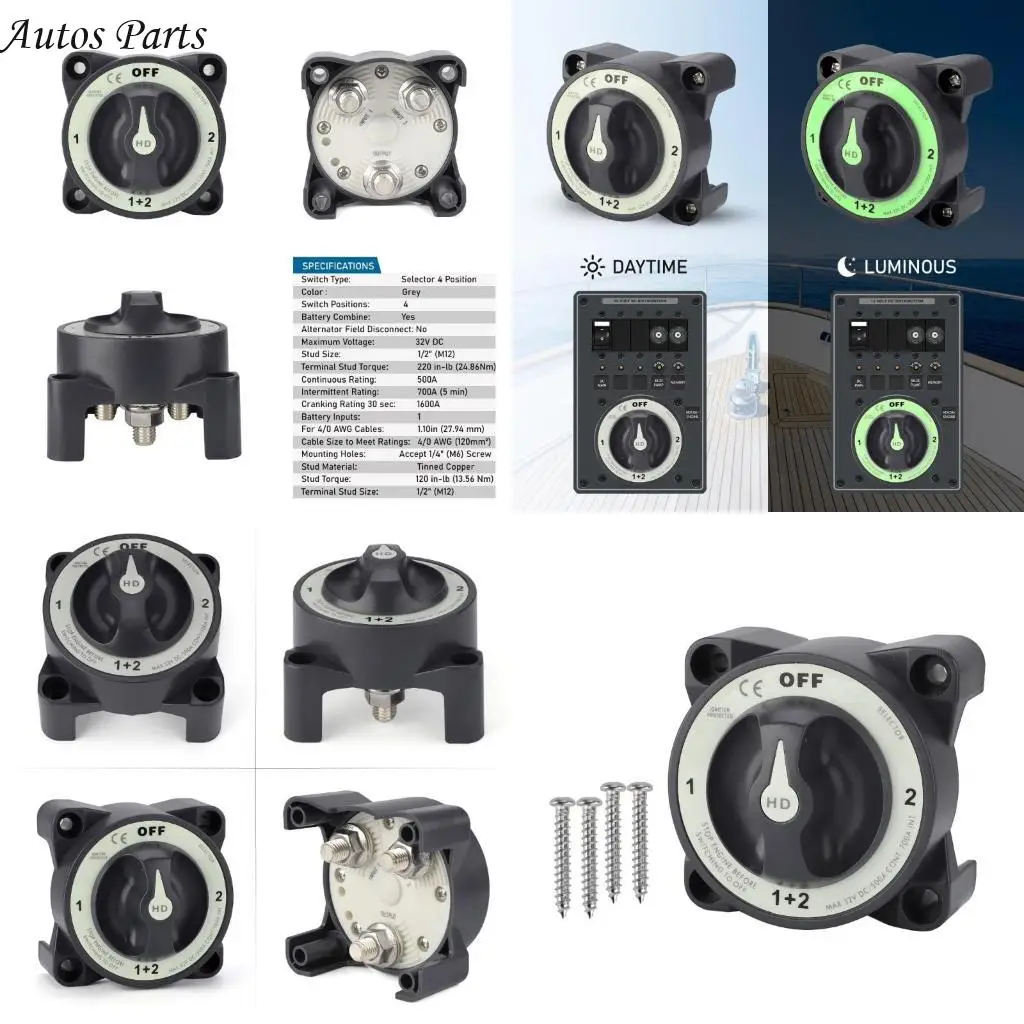 

57BA Heavy Duty 4 Position Battery Switch Battery Disconnect Switch for Boats &