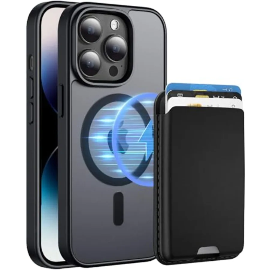 

Magnetic for iPhone 14 Pro Max Case, Detachable Magnetic Wallet with Card Holder, [Fit for MagSafe] Military-Grade Shockproof T