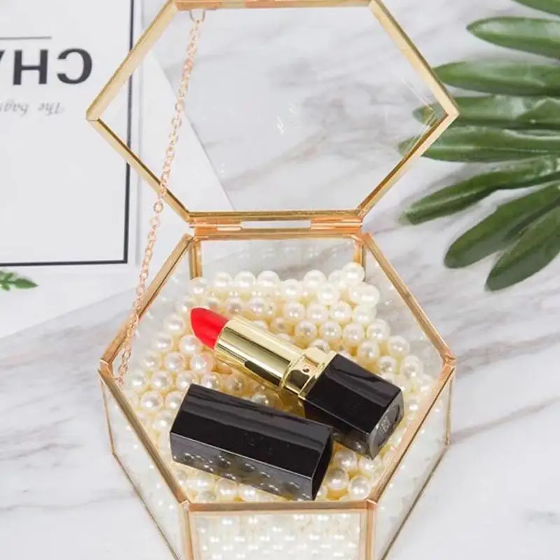 Ringbox aus klarem Glas, elegante Schmuckvitrine für Hochzeit, Heiratsantrag, Geburtstagsgeschenk, Aufbewahrung. – Detail 3