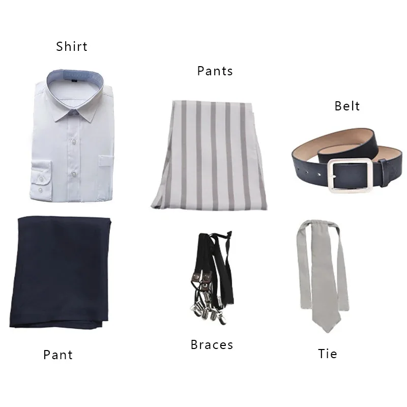 อะนิเมะ Beastars ชุดคอสเพลย์วิกผมหน้ากากหมาป่าสีเทา Legoshi ชุดสัตว์กินเนื้อ Legosi คอสเพลย์เครื่องแต่งกาย Cherryton Academy ชุดสีฟ้า